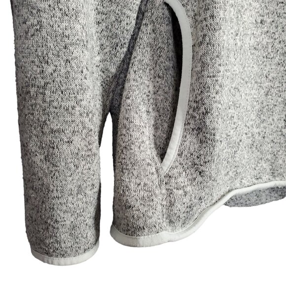 Eddie Bauer Womens XL Gray Henley Snap Button Fleece Lined Pullover Sweater - Picture 8 of 11